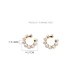 925 Silver Pearl Ear Cuff No Piercing Ear Clip Earrings