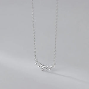 925 Silver Zircon Pendant Necklace Wedding Party Jewelry
