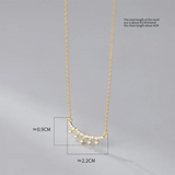 925 Silver Zircon Pendant Necklace Wedding Party Jewelry