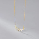 925 Silver Zircon Pendant Necklace Wedding Party Jewelry