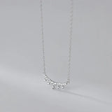 925 Silver Zircon Pendant Necklace Wedding Party Jewelry