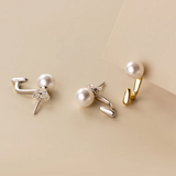 925 Silver Synthetic Pearl Ear Hook Teenager Earring