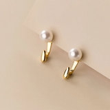 925 Silver Synthetic Pearl Ear Hook Teenager Earring