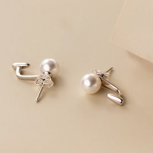 925 Silver Synthetic Pearl Ear Hook Teenager Earring
