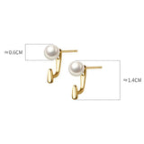 925 Silver Synthetic Pearl Ear Hook Teenager Earring
