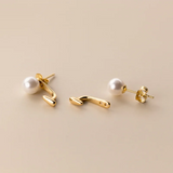 925 Silver Synthetic Pearl Ear Hook Teenager Earring