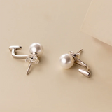 925 Silver Synthetic Pearl Ear Hook Teenager Earring