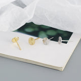 925 Silver Disc Stud Earrings for Women Teens