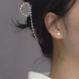 925 Silver Disc Stud Earrings for Women Teens
