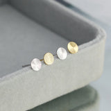 925 Silver Disc Stud Earrings for Women Teens