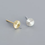 925 Silver Disc Stud Earrings for Women Teens