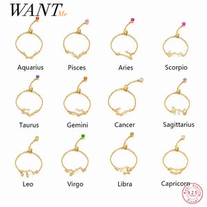 925 Silver Constellation Adjustable Rings for Women
