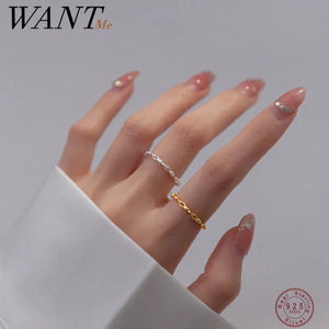 925 Sterling Silver Knot Interlocking Gothic Ring Punk Hip Hop Couple Jewelry