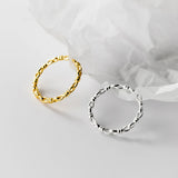 925 Sterling Silver Knot Interlocking Gothic Ring Punk Hip Hop Couple Jewelry