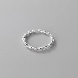 925 Sterling Silver Knot Interlocking Gothic Ring Punk Hip Hop Couple Jewelry