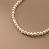 925 Silver Vintage Baroque Pearl Leaf Charm Bracelet