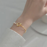 Baroque Natural Pearl 925 Sterling Silver Bracelet