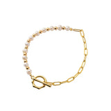 Baroque Natural Pearl 925 Sterling Silver Bracelet