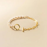 Baroque Natural Pearl 925 Sterling Silver Bracelet