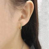 Zircon U Shaped Ear Buckle 925 Sterling Silver Earrings