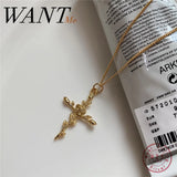 925 Silver Cross Rose Flower Pendant Necklace Cuban Chain for Women
