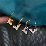 Bohemian Halloween Bat Tassel Stud Earrings 925 Sterling Silver
