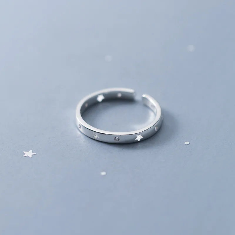 925 Sterling Silver Star Couple Ring for Women