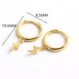 925 Silver Lightning Stud Earrings Women Fine Jewelry Gift