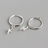925 Silver Lightning Stud Earrings Women Fine Jewelry Gift