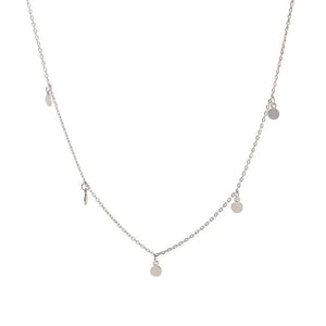 925 Silver Round Dangle Necklace for Women