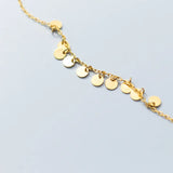 Minimalist 925 Sterling Silver Disc Charm Bracelets for Women