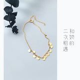 Minimalist 925 Sterling Silver Disc Charm Bracelets for Women