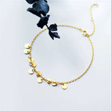 Minimalist 925 Sterling Silver Disc Charm Bracelets for Women
