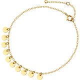 Minimalist 925 Sterling Silver Disc Charm Bracelets for Women