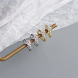 925 Silver Star Zircon Ear Buckle Women Party Jewelry Earrings
