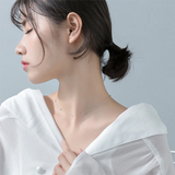 Minimalist Cuban Link Chain Bead Necklace for Women