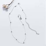 Minimalist Cuban Link Chain Bead Necklace for Women