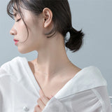 Minimalist Cuban Link Chain Bead Necklace for Women
