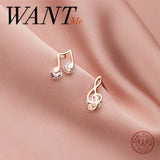 925 Silver Zircon Sweet Stud Earrings for Women