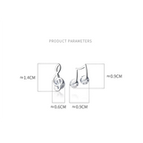 925 Silver Zircon Sweet Stud Earrings for Women