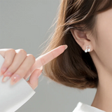 925 Silver Zircon Sweet Stud Earrings for Women