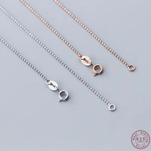 925 Silver Bead Choker Necklace for Women