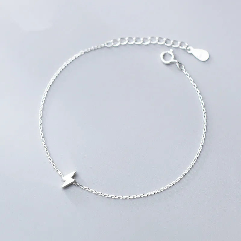 925 Silver Mini Lightning Bracelet for Women Gift