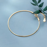 Golden Snake Bone Chain Charm Bracelet 925 Sterling Silver