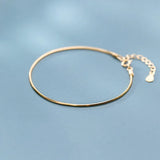Golden Snake Bone Chain Charm Bracelet 925 Sterling Silver