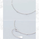 Minimalist Round Bead Link Chain Charm Bracelet for Women