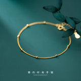 Minimalist Round Bead Link Chain Charm Bracelet for Women