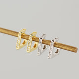 Zircon Geometric Stud Earrings for Women Party Jewelry Gift