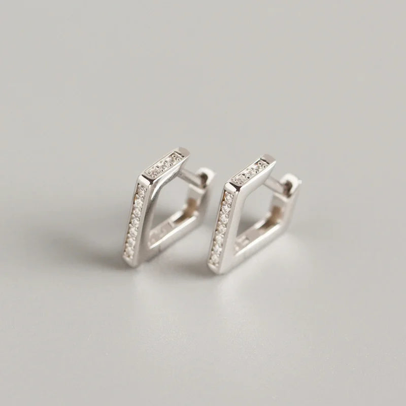 Zircon Geometric Stud Earrings for Women Party Jewelry Gift
