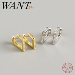 Zircon Geometric Stud Earrings for Women Party Jewelry Gift
